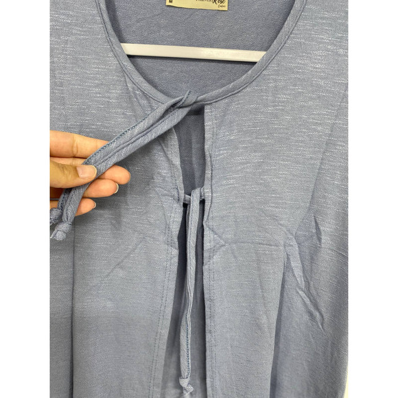 Forever Rose Couture Juniors Blue Short Sleeve Open Shrug Cardigan NEW XL - Picture 4 of 10